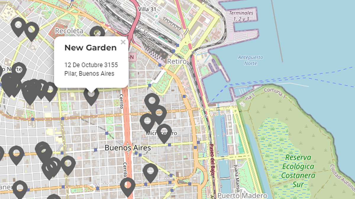Panel de administración de locales